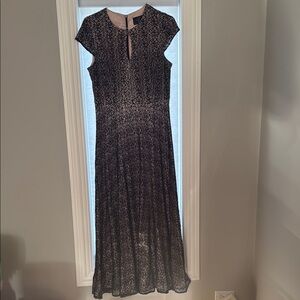 Alex Evenings Black and Cream Long Dress